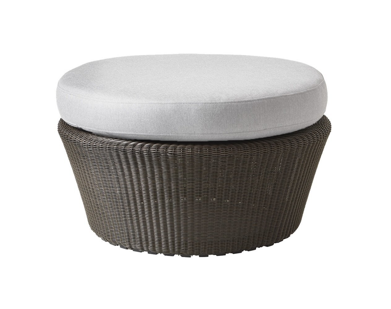 Cane-Line Kingston Hocker gross-Cane-line Weave, Mocca-Cane-line Natté, Light grey