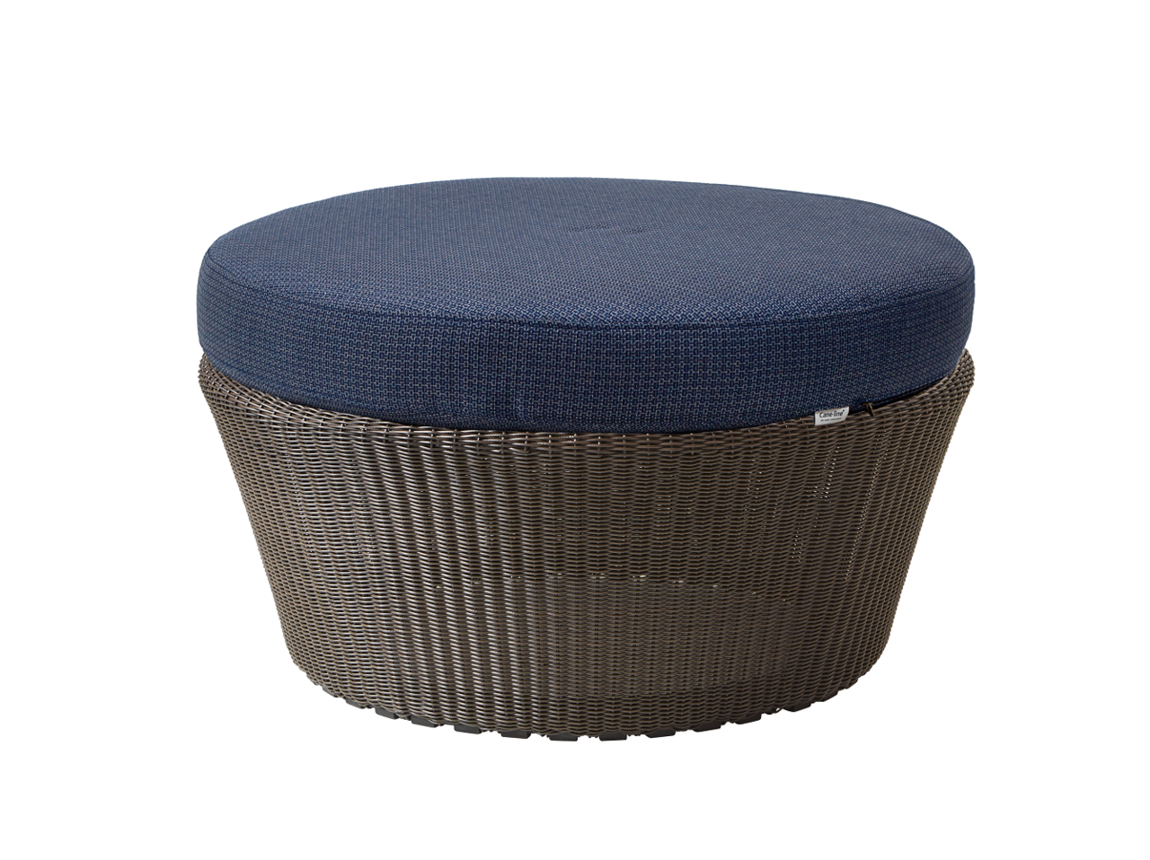 Cane-Line Kingston Hocker gross-Cane-line Weave, Mocca-Cane-line Link, Blue