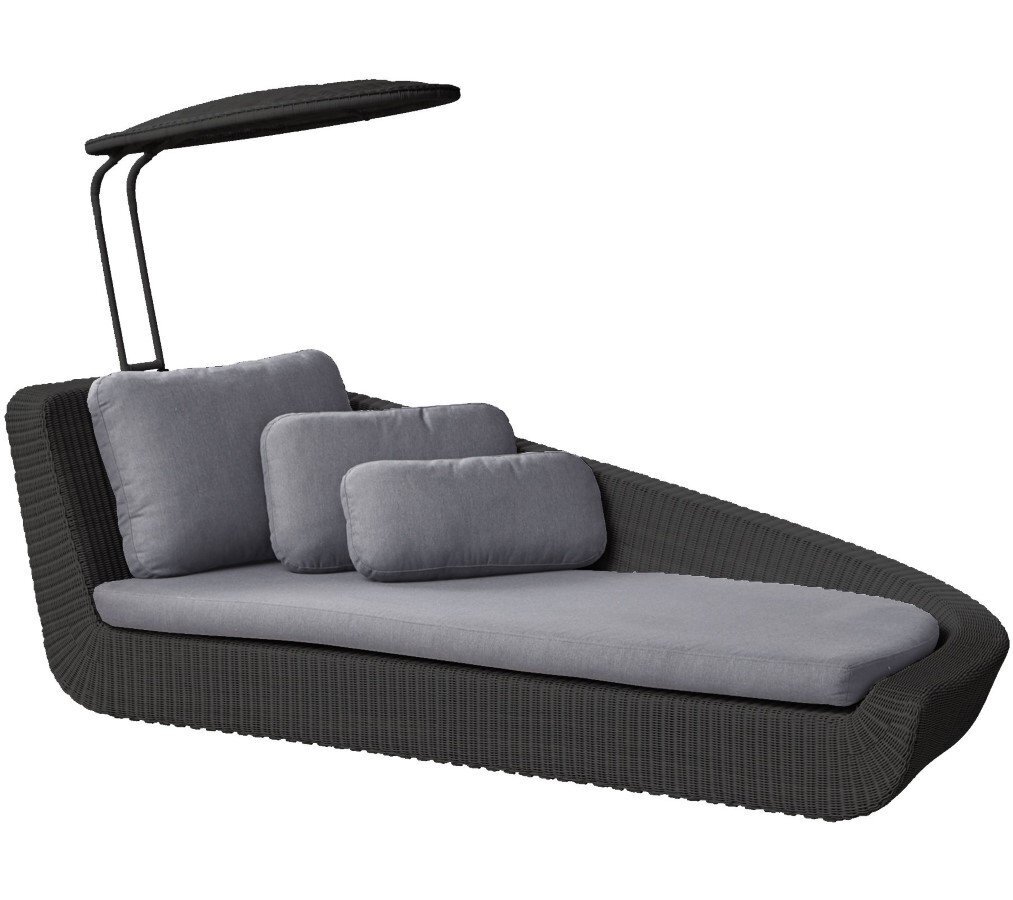 Cane-Line Savannah Daybed Modul, links - Black, Grey 