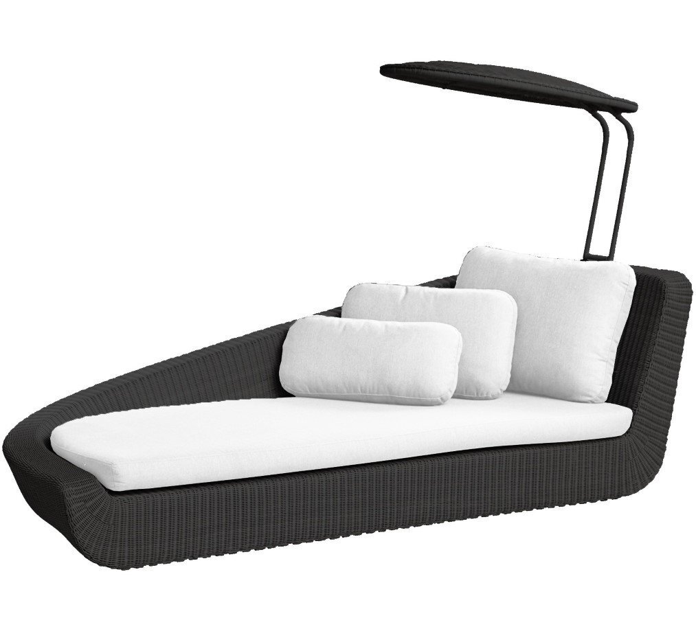 Cane-Line Savannah Daybed Modul, rechts - Black, White 