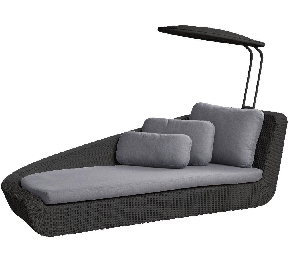 Cane-Line Savannah Daybed Modul, rechts - Black, Grey 