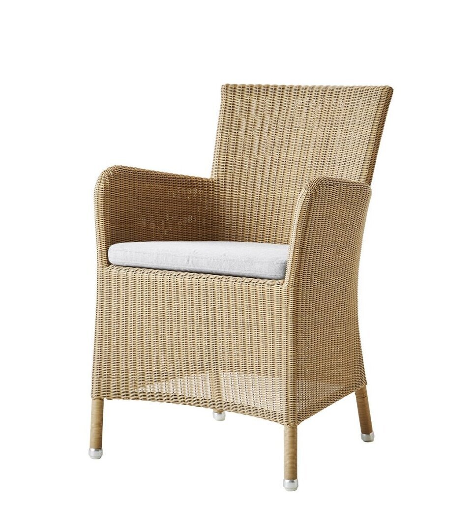 Cane-Line Hampsted Sessel-Natural, Cane-line Weave-Light grey, Cane-line Natté