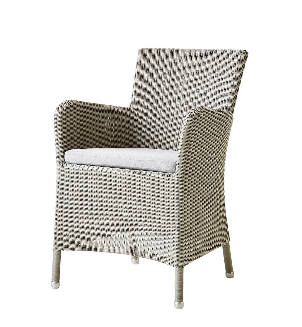 Cane-Line Hampsted Sessel-Taupe, Cane-line Weave-Light grey, Cane-line Natté