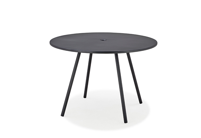 Cane-Line Area Tisch dia. 110 cm - Lava grau Aluminium