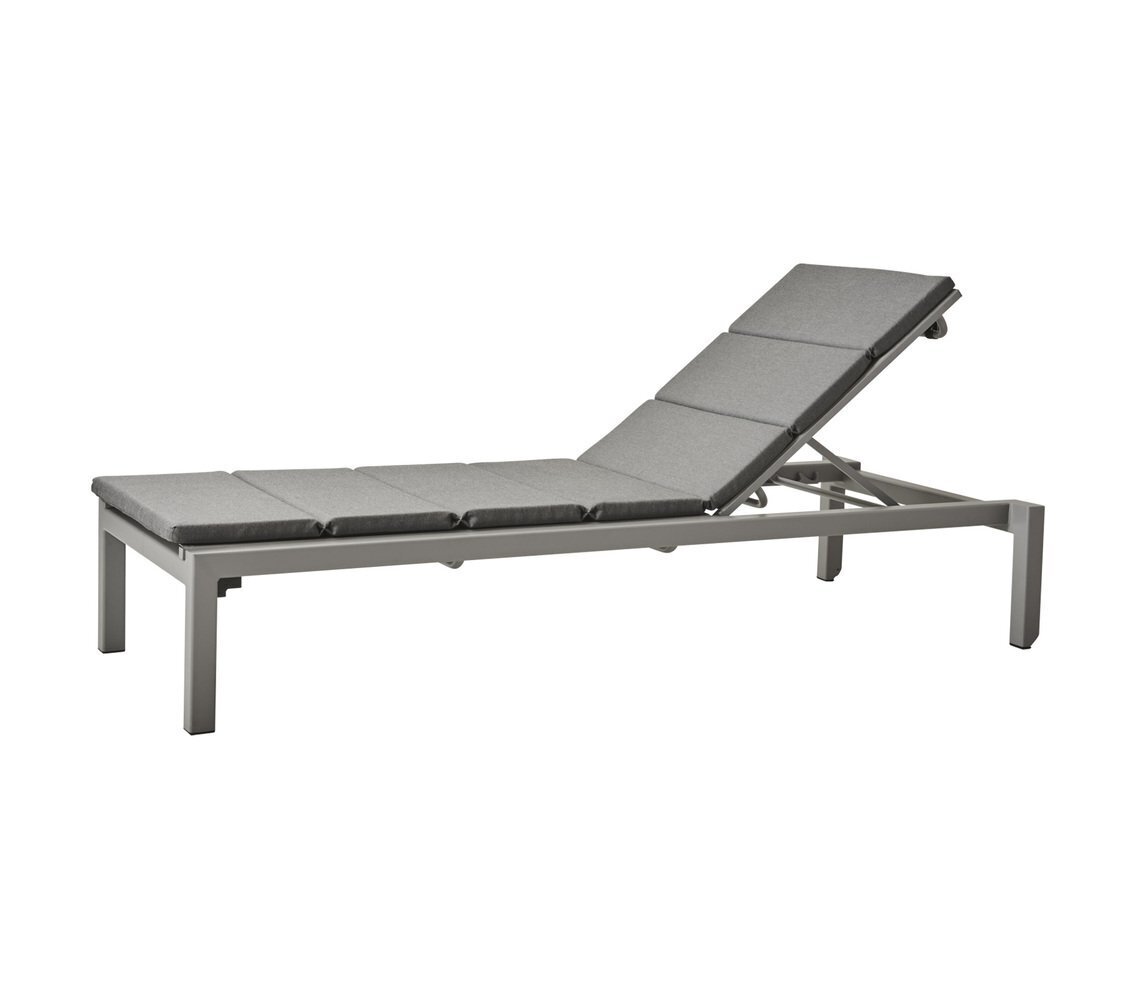 Cane-Line Relax Sonnenliege-5966TXL Light Grey, Cane-line Tex-5966YS95 Kissen Grey, Sunbrella Natte