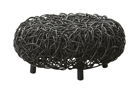 Cane-Line Loop Hocker  - 7330RS Schwartz, Rattan
