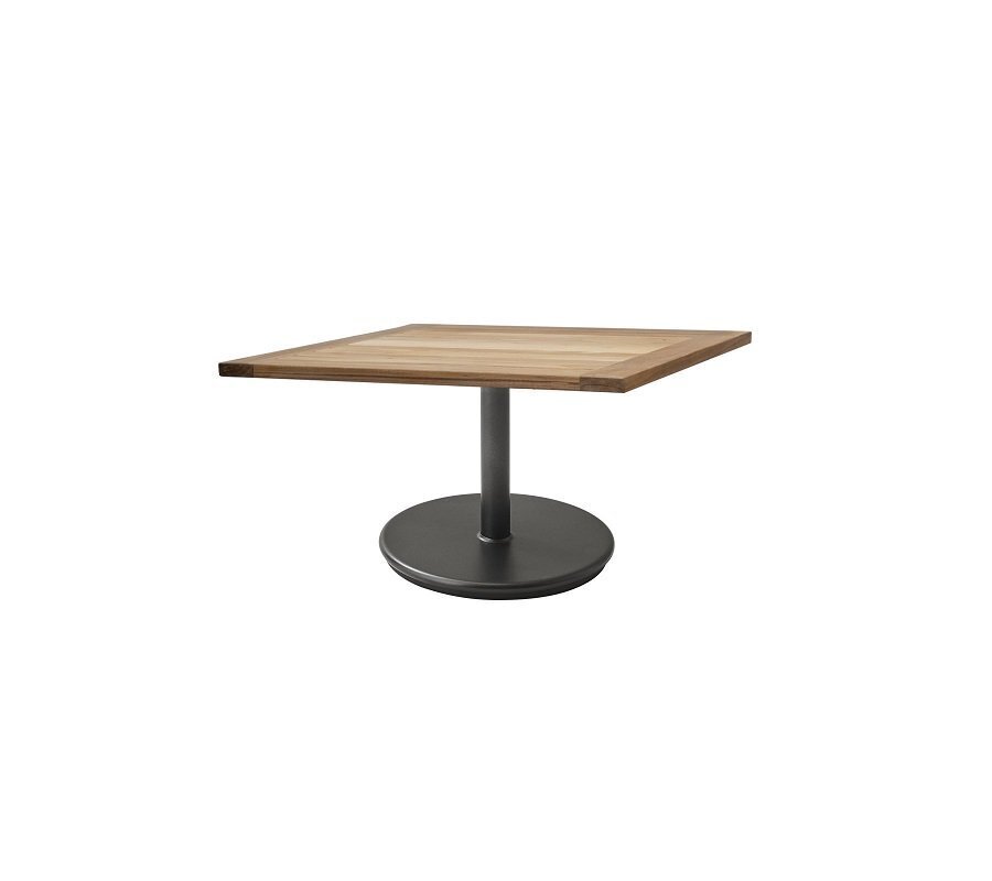 Aluminium, Lava Grey - Table Top, 72 X 72 cm, Teak