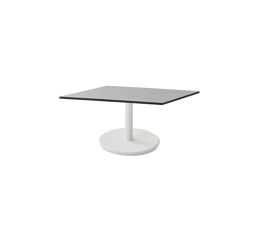 Aluminium, White - Table Top, 75 X 75 cm, HPL, Grey