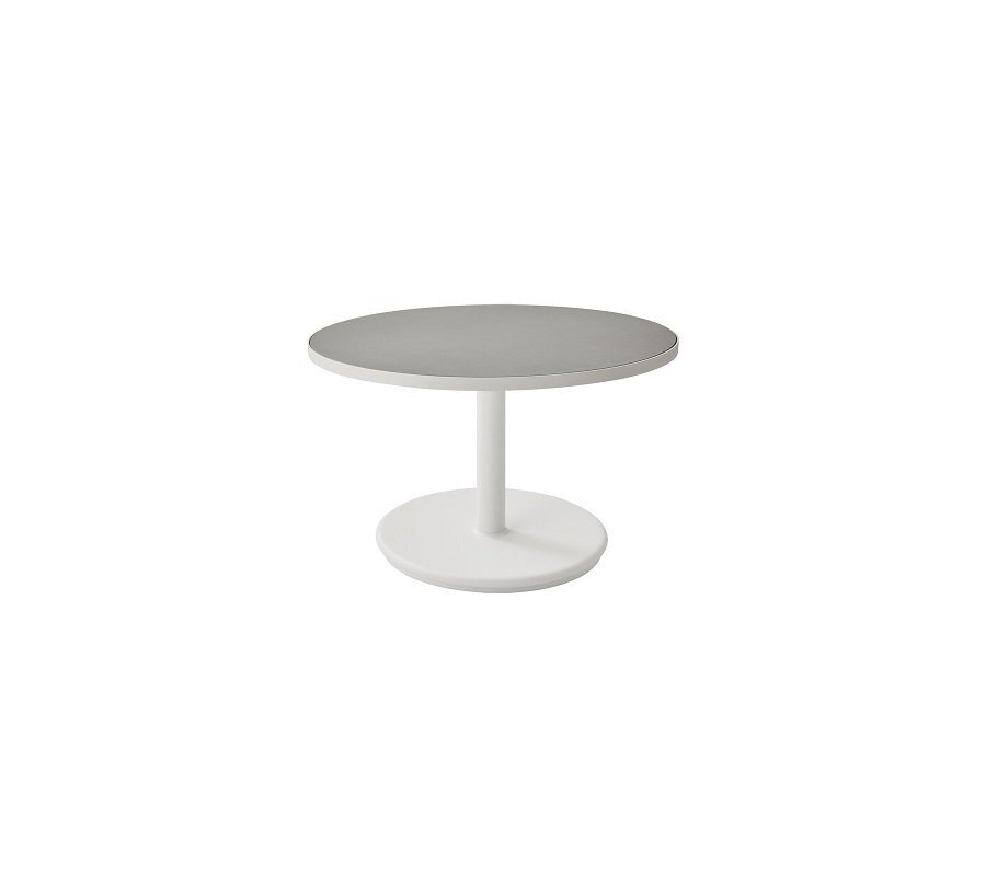 Aluminium, White - Table Top, Dia. 60 cm, Aluminium, White  Ceramic Light Grey