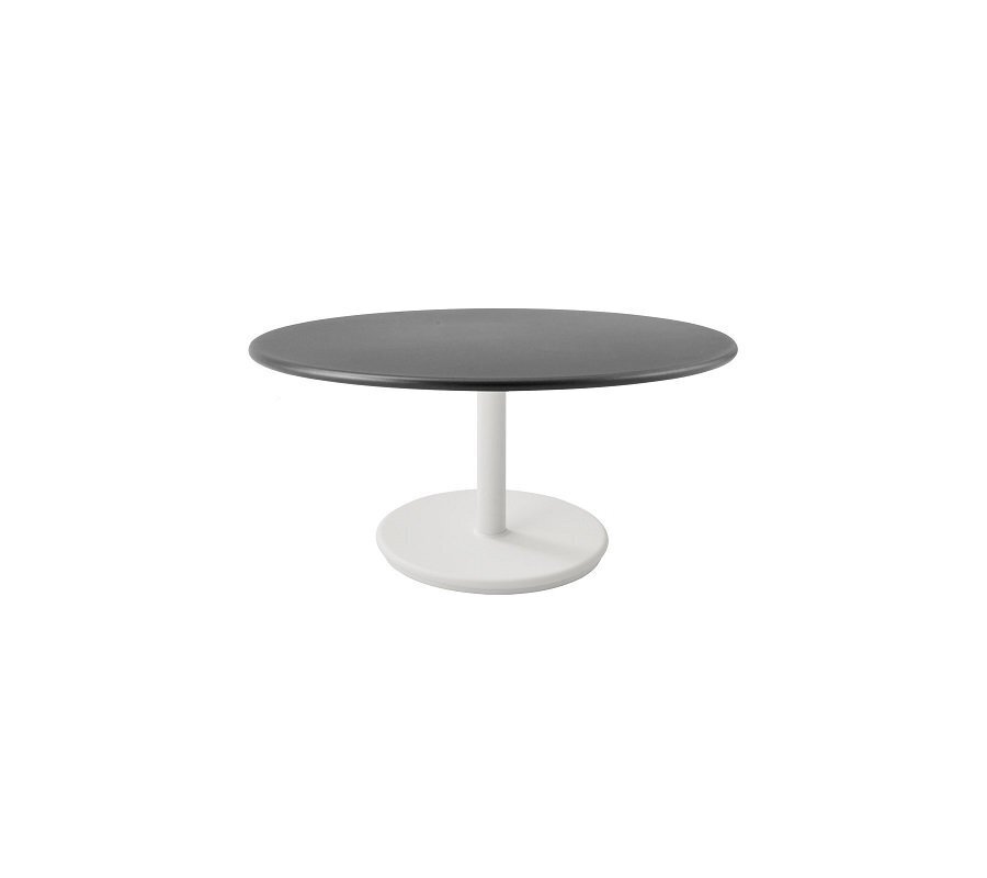 Aluminium, White - Table Top, Dia. 80 cm, Aluminium, Lava Grey