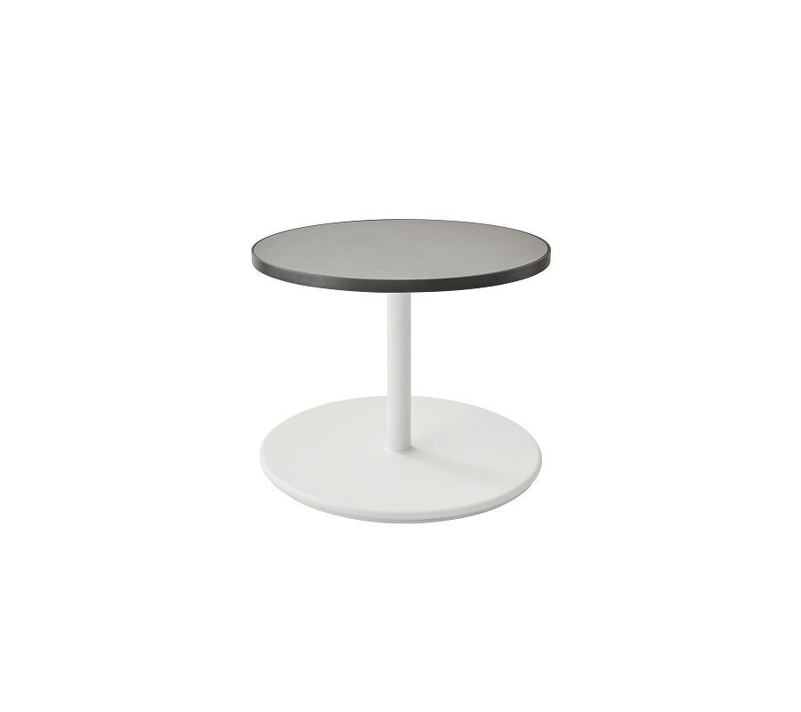 Aluminium, White - Table Top, Dia. 60 cm, Aluminium, Lava Grey Ceramic Light Grey