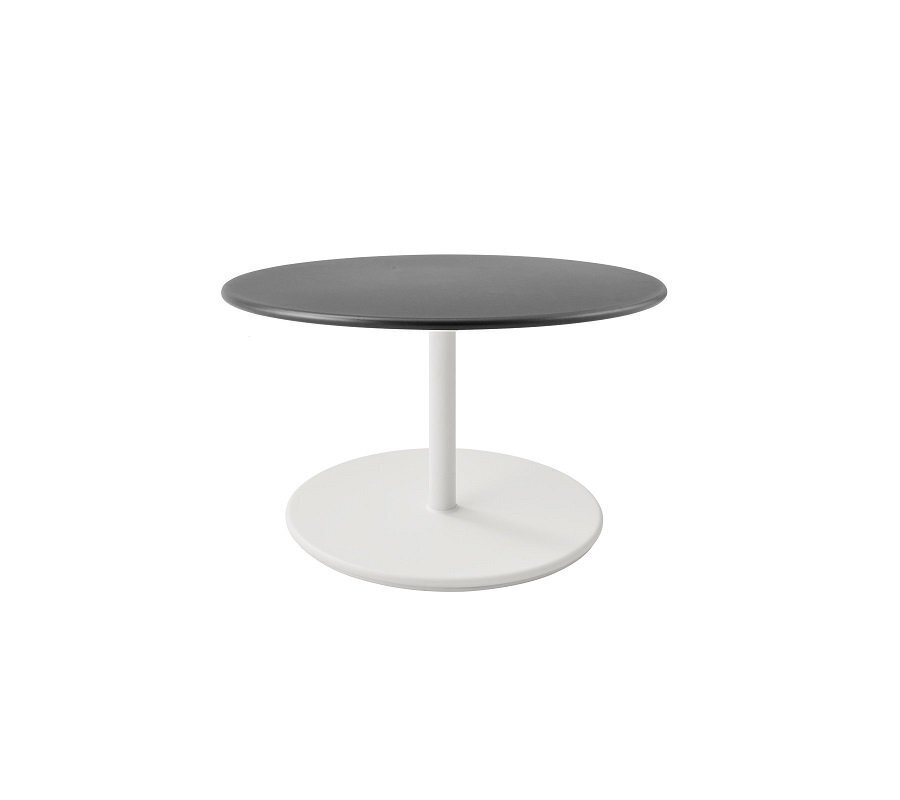 Aluminium, White - Table Top, Dia. 80 cm, Aluminium, Lava Grey