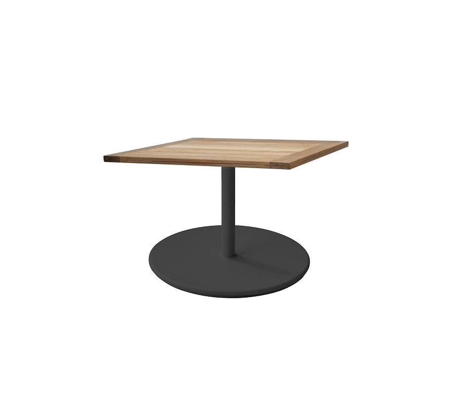 Aluminium, Lava Grey - Table Top, 72 X 72 cm, Teak