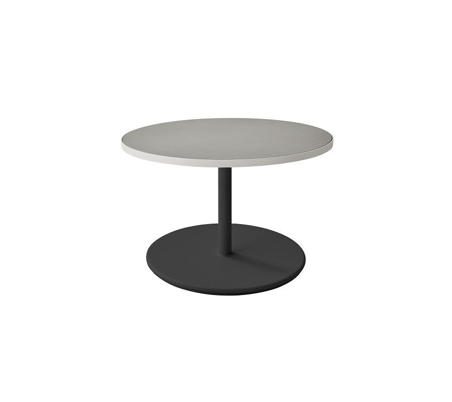 Aluminium, Lava Grey - Table Top, Dia. 75 cm, Aluminium, White  Ceramic Light Grey