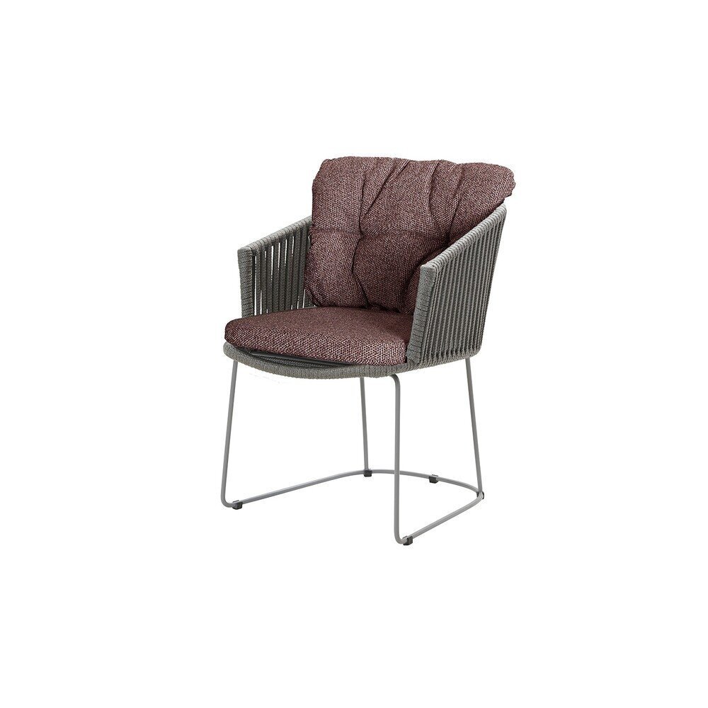 Cane-Line Moments Stuhl-Cane-line Soft Rope, Grey-Dark bordeaux, Cane-line Wove
