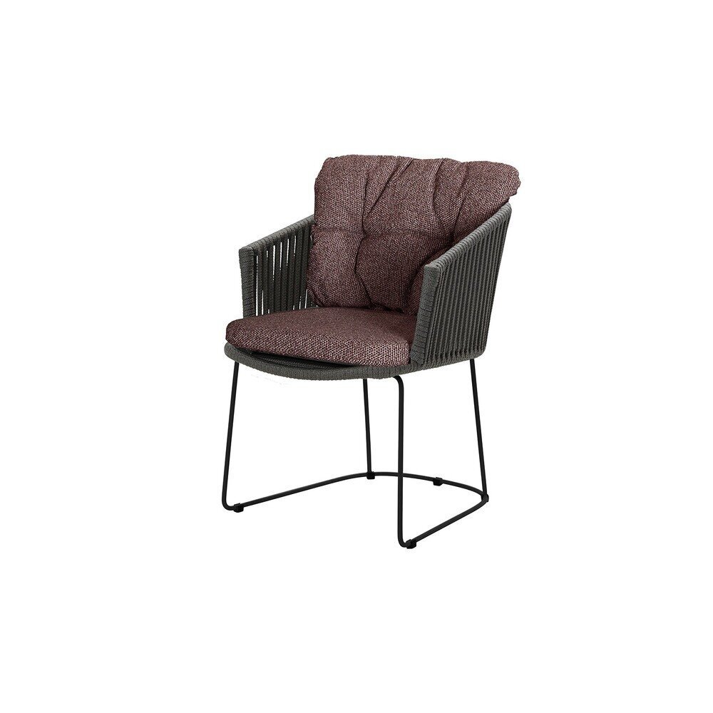 Cane-Line Moments Stuhl-Cane-line Soft Rope, Dark Grey-Dark bordeaux, Cane-line Wove