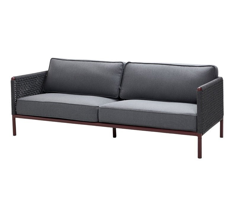 Cane-line Encore 3-Sitzer Sofa Soft Rope (5570)- Bordeaux 