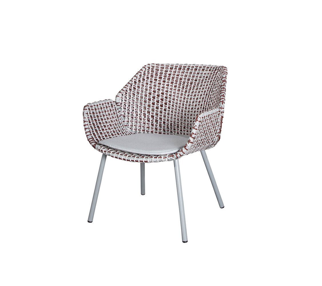 Cane-line Vibe Loungesessel (5407)-Weave - Light grey/bordeaux/dusty rose-Natté / Light grey