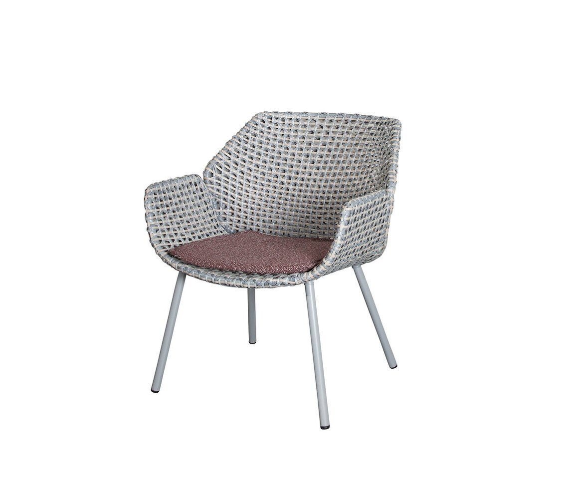 Cane-line Vibe Loungesessel (5407)-Weave - Light grey/grey/taupe-Wove / Dark bordeaux