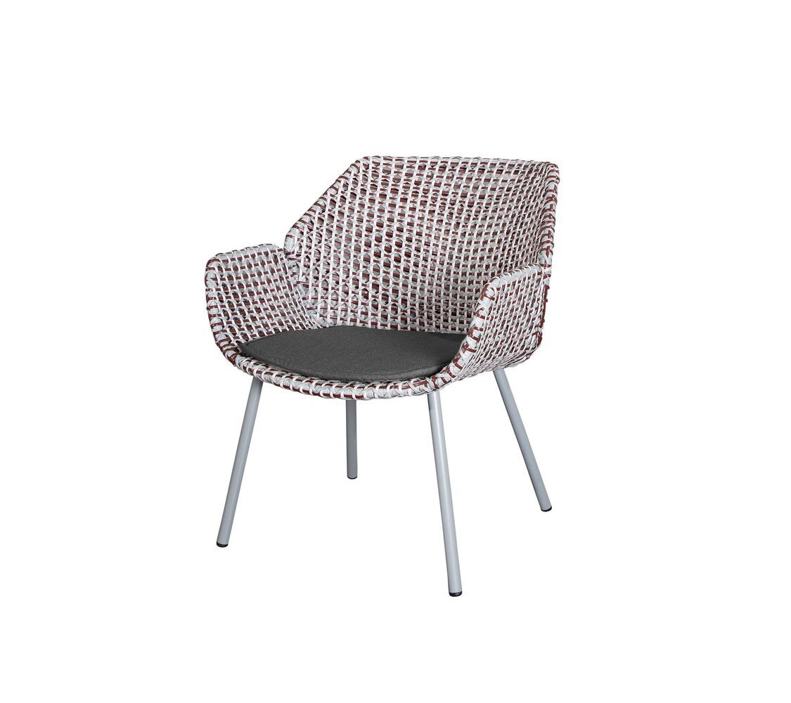 Cane-line Vibe Loungesessel (5407)-Weave - Light grey/bordeaux/dusty rose-Natté / Black