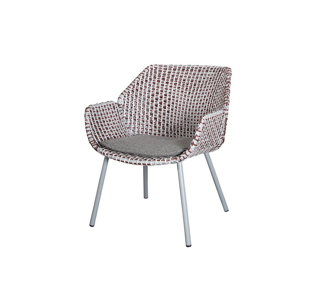 Cane-line Vibe Loungesessel (5407)-Weave - Light grey/bordeaux/dusty rose-Wove / Dark Grey