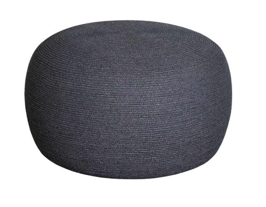 Cane-Line Circle Hocker Gross Rund Soft Rope - Dark Grey