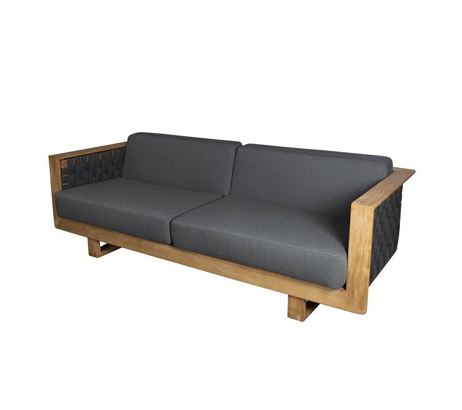 Cane-Line Angle 3-Sitzer Sofa Airtouch Kissen (55010)-Dark grey