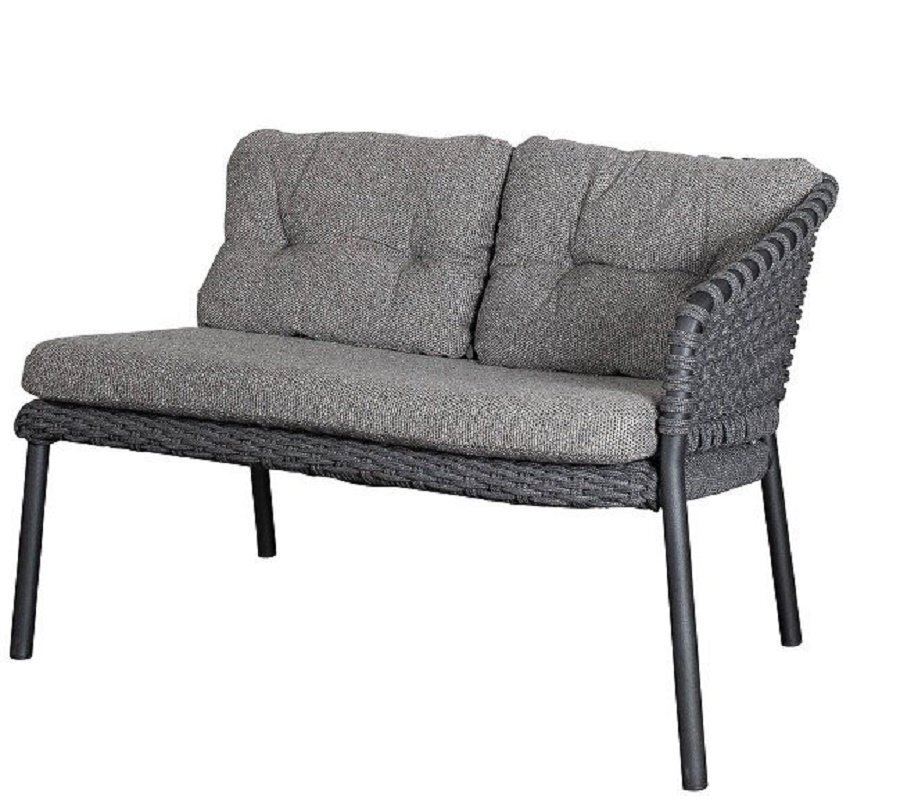 Cane-Line Ocean 2-Sitzer Sofa-Modul Soft Rope (5526)-Dark Grey