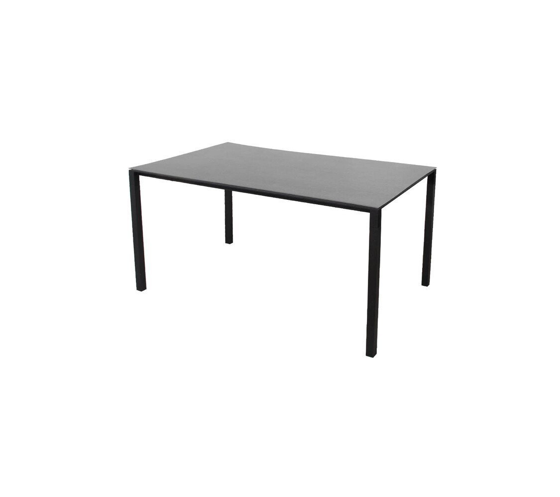 Cane-Line Pure Tisch 150X90 Cm-Aluminium / Lava grey-Ceramic-Basalt grey