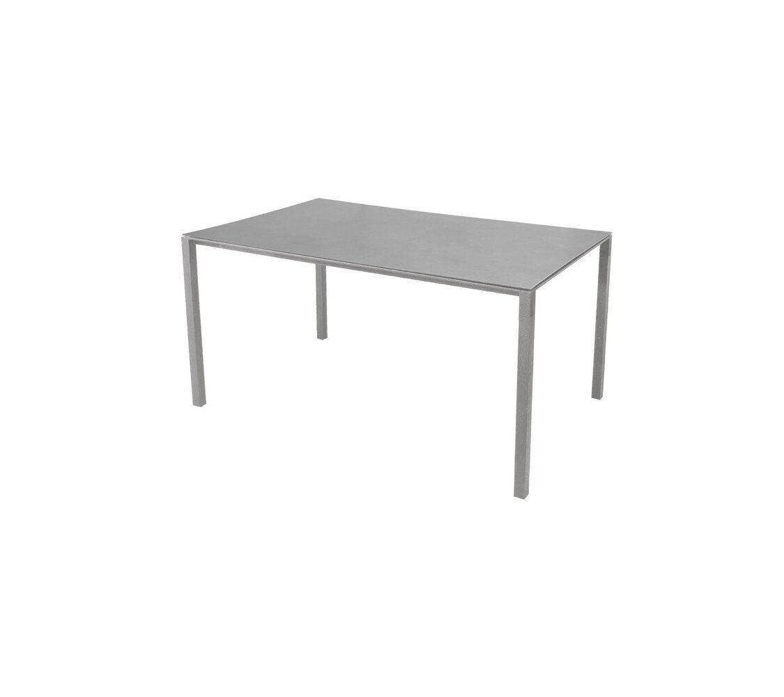 Cane-Line Pure Tisch 150X90 Cm-Aluminium / Light grey-Ceramic-Concrete grey