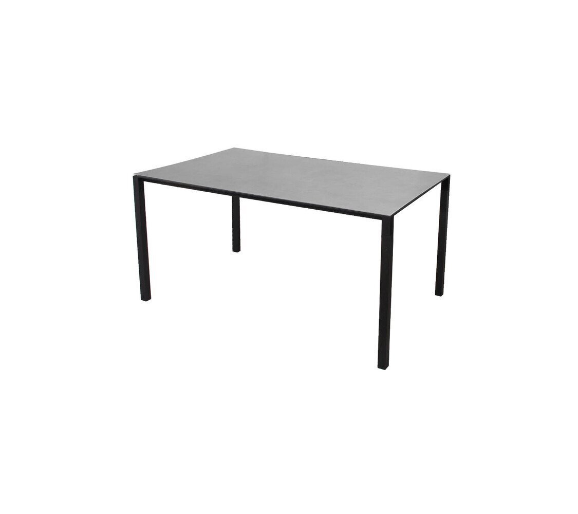 Cane-Line Pure Tisch 150X90 Cm-Aluminium / Lava grey-Ceramic-Concrete grey