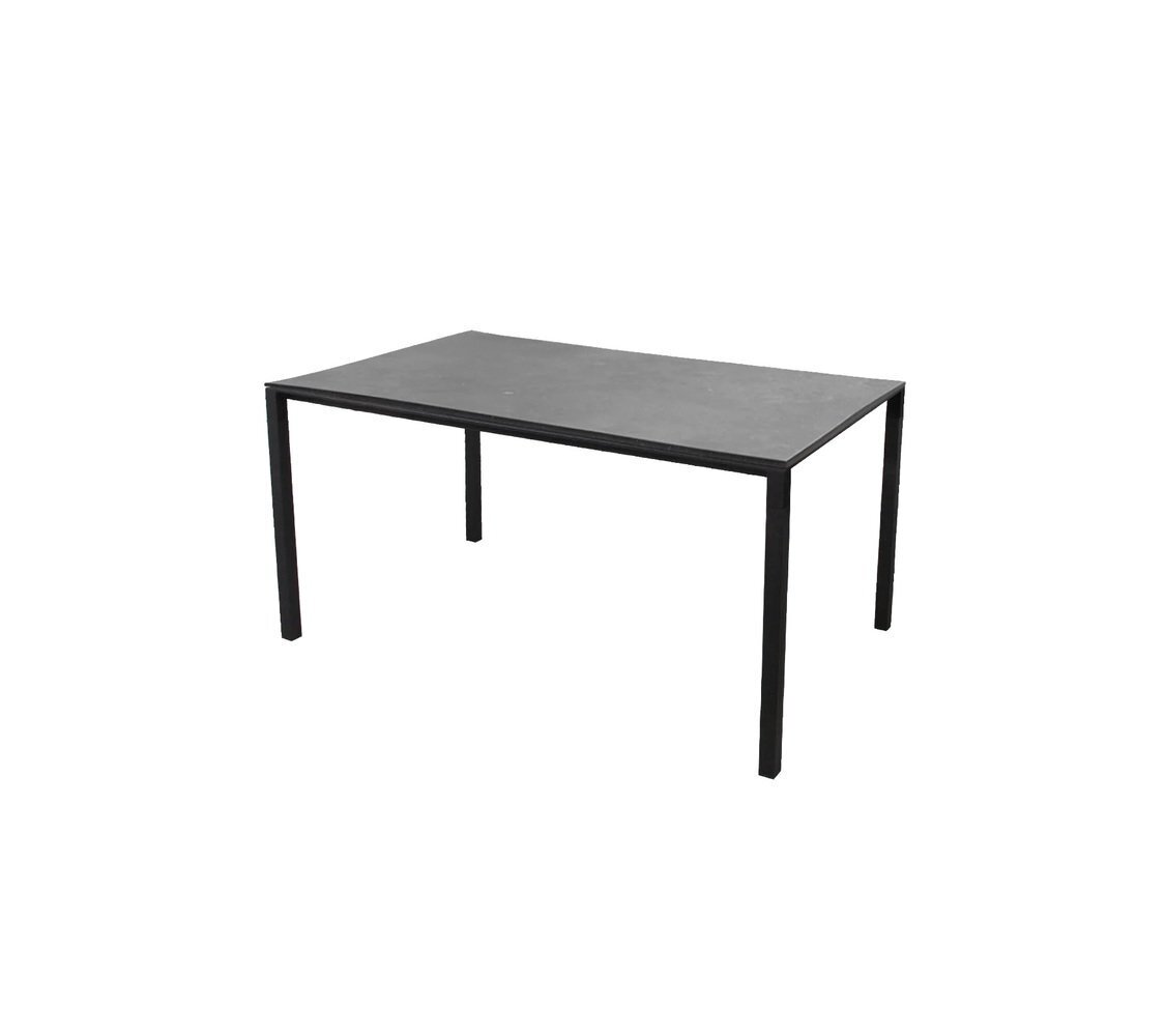Cane-Line Pure Tisch 150X90 Cm-Aluminium / Lava grey-Fossil Ceramic, black
