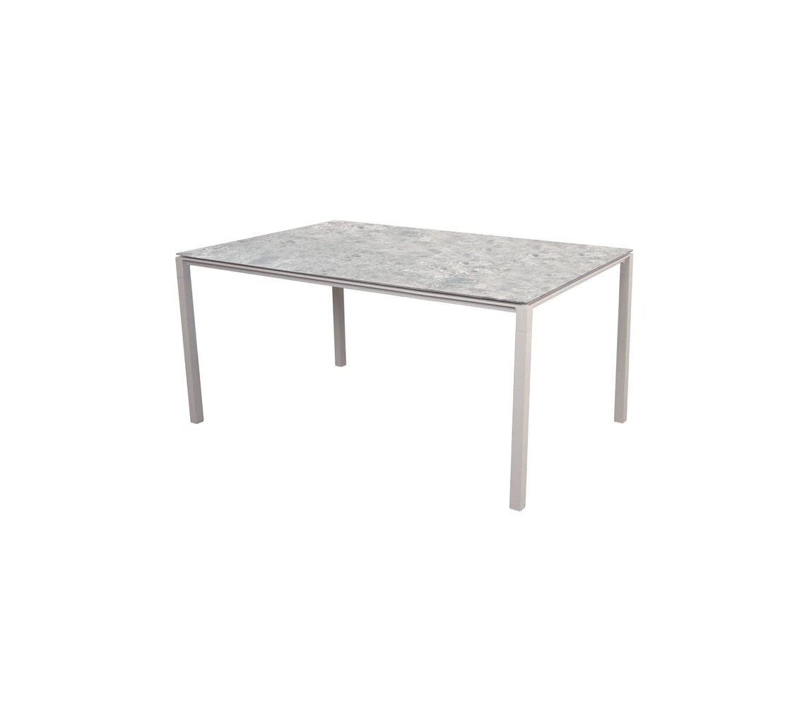 Cane-Line Pure Tisch 150X90 Cm-Aluminium / Sand-Fossil ceramic, Multi color