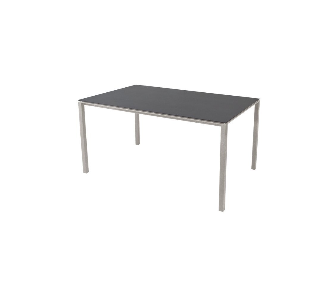 Cane-Line Pure Tisch 150X90 Cm-Aluminium / Taupe-Ceramic-Nero
