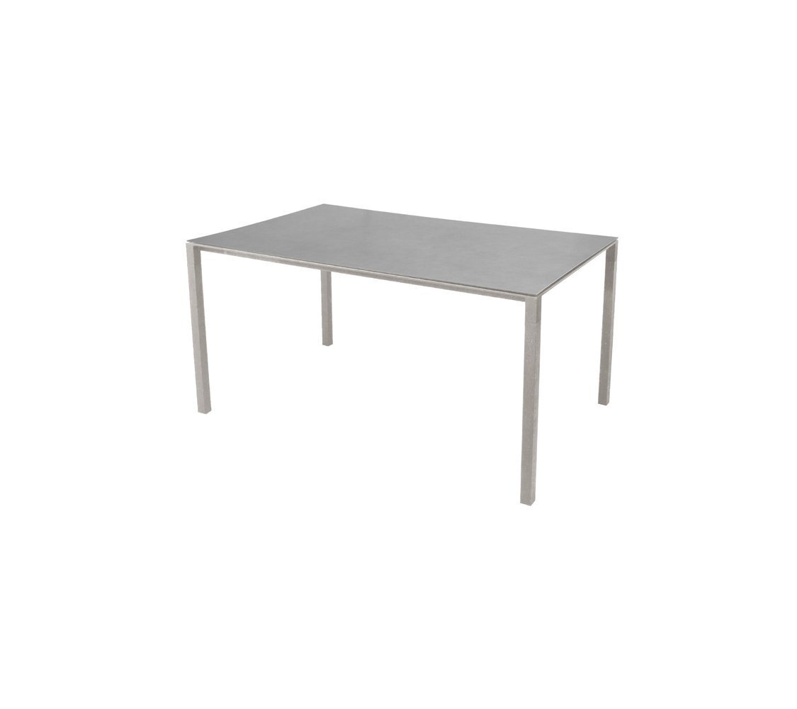 Cane-Line Pure Tisch 150X90 Cm-Aluminium / Taupe-Concrete grey, ceramic