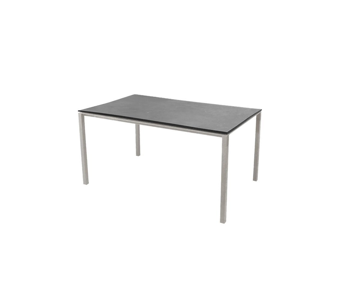 Cane-Line Pure Tisch 150X90 Cm-Aluminium / Taupe-Fossil Ceramic, black