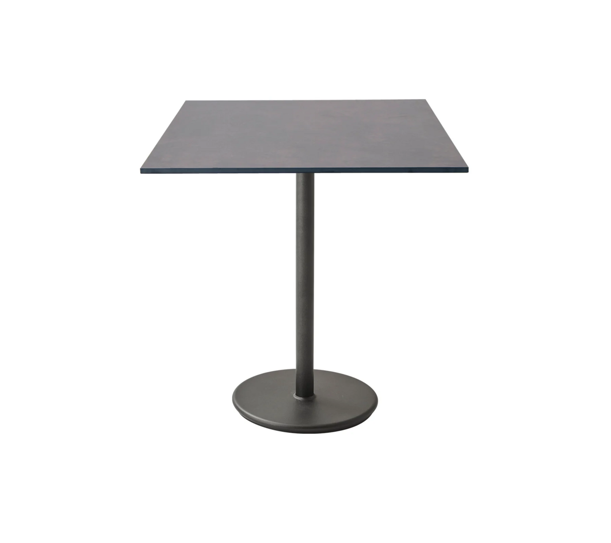 Cane-Line Go Café Gestell Bistrotisch M 75X75 Cm-Aluminium / Lava grey-HPL, Dark grey structure