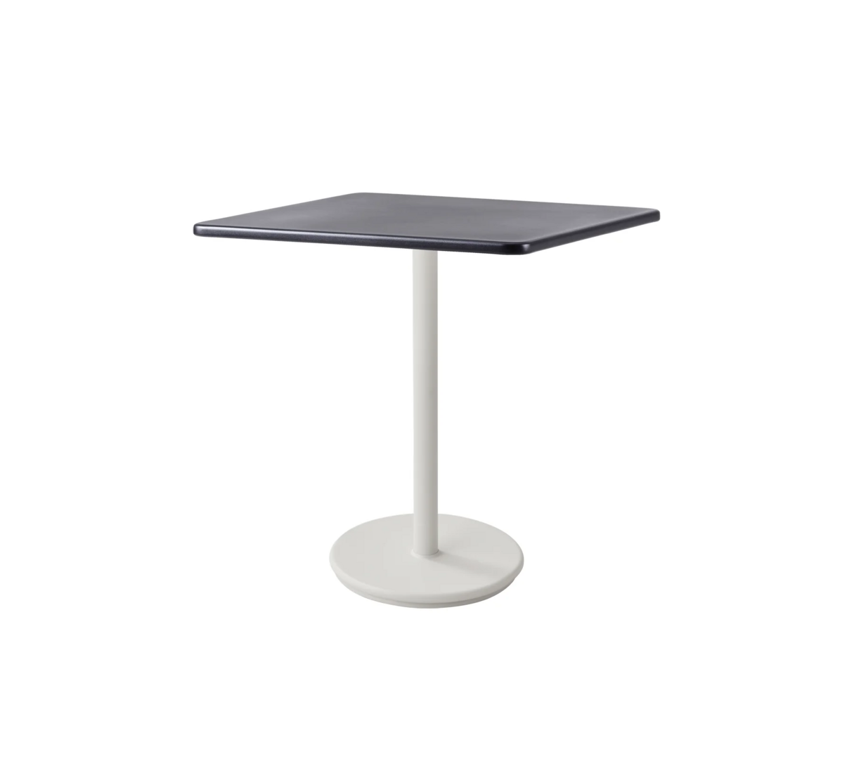 Cane-Line Go Café Gestell Bistrotisch M 75X75 Cm-Aluminium / White-Aluminium, Lava grey