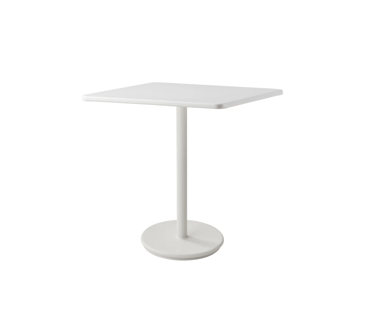 Cane-Line Go Café Gestell Bistrotisch M 75X75 Cm-Aluminium / White-Aluminium, White