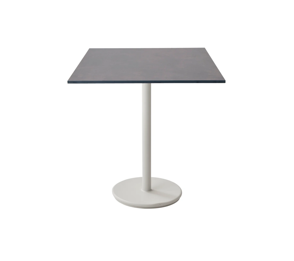 Cane-Line Go Café Gestell Bistrotisch M 75X75 Cm-Aluminium / White-HPL, Dark grey structure