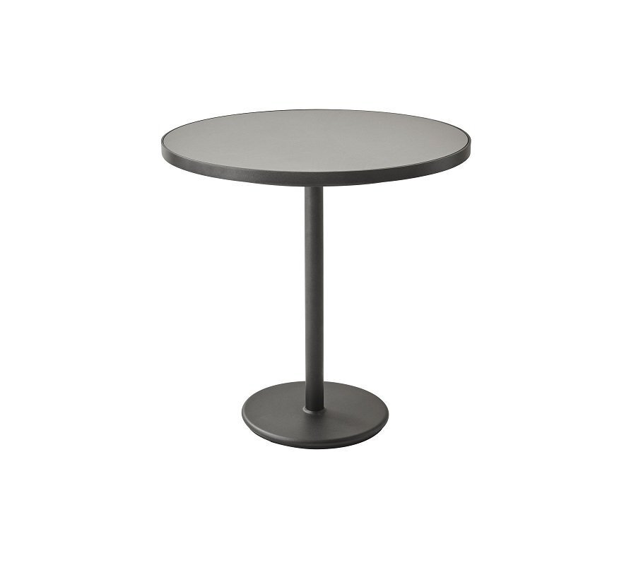 Cane-Line Go Café Gestell Bistrotisch M Dia 75 Cm -  Lava grey,Lava grey/Ceramic light grey