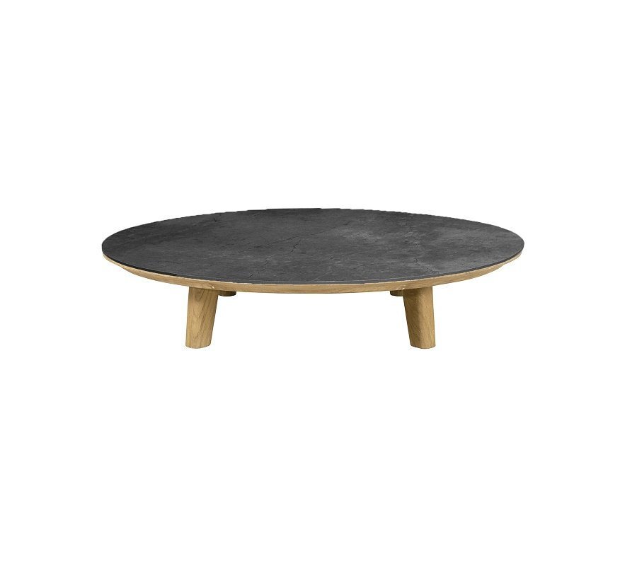 Cane-Line Aspect Coffee Table Base Dia. 144 (50807)-Fossil Ceramic, Black