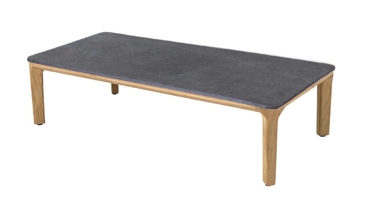 Cane-Line Aspect Coffee Table Base Rectangular (50808)-Fossil Ceramic, Black
