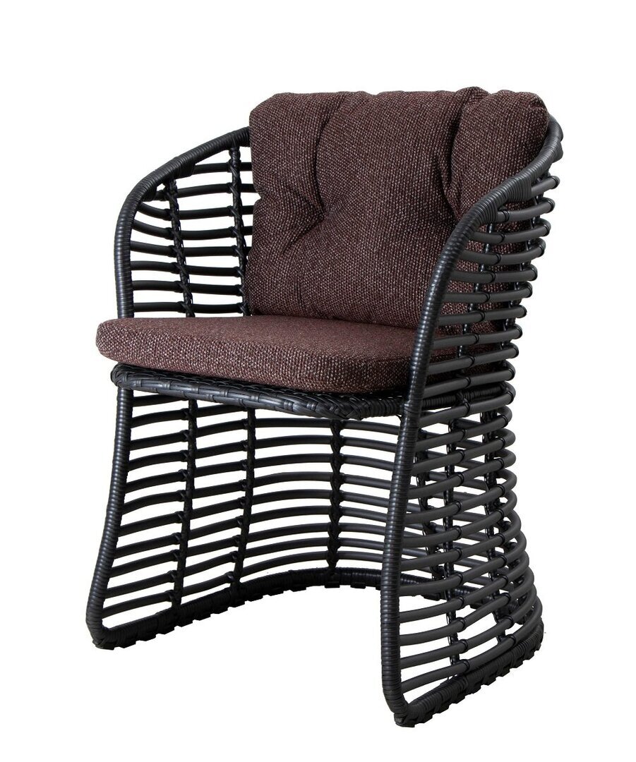 Cane-line Basket chair (54100)-Dark Bordeaux Cane-Line Wove-Graphite