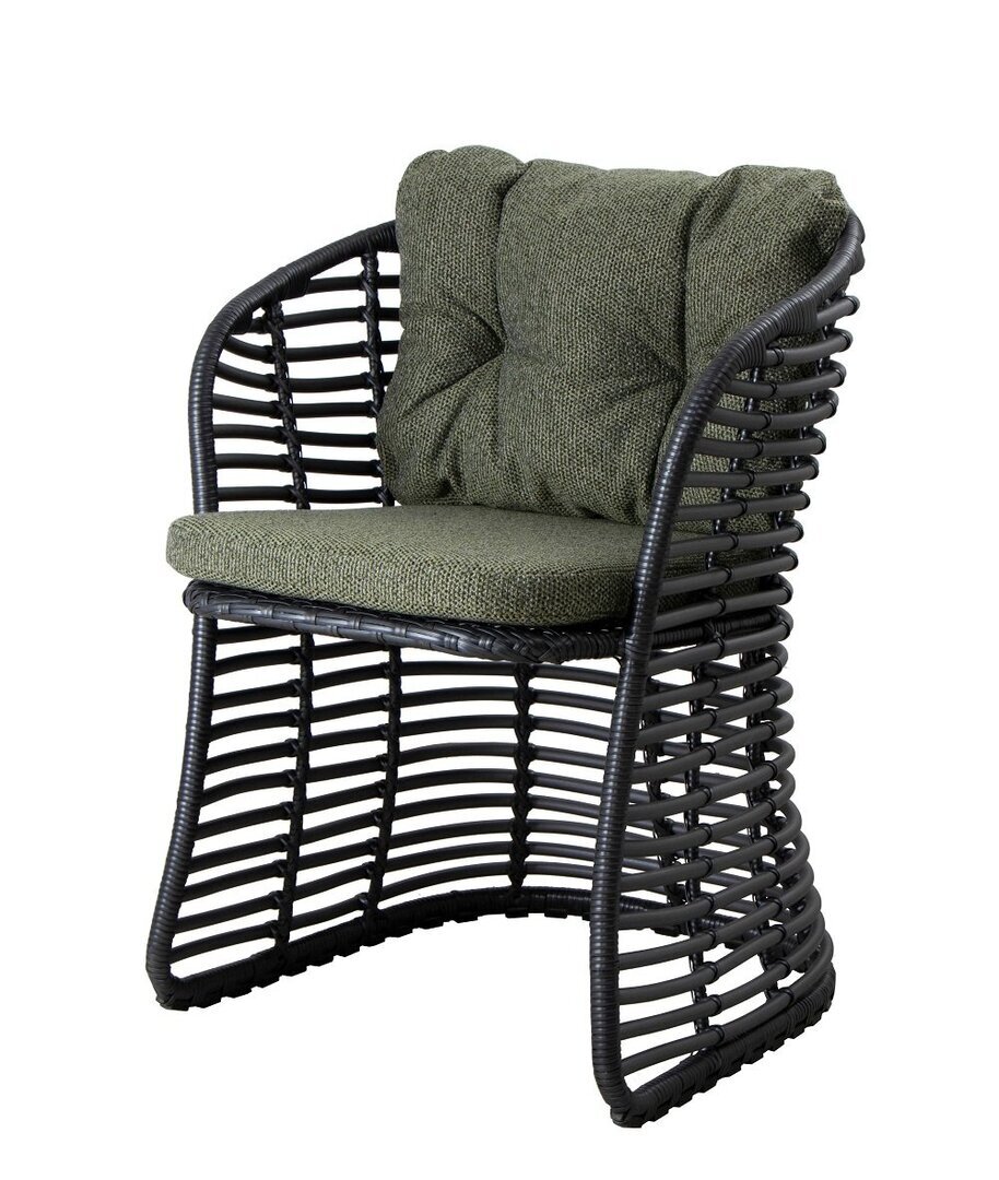 Cane-line Basket chair (54100)-Dark Green Cane-Line Wove-Graphite