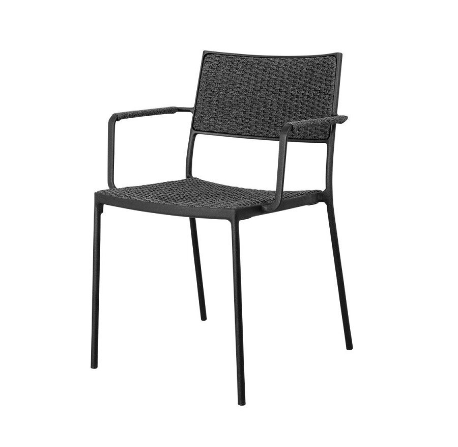 Cane-Line Less Armchair Stackable Cane-Line Soft Rope (11430) - Dark grey