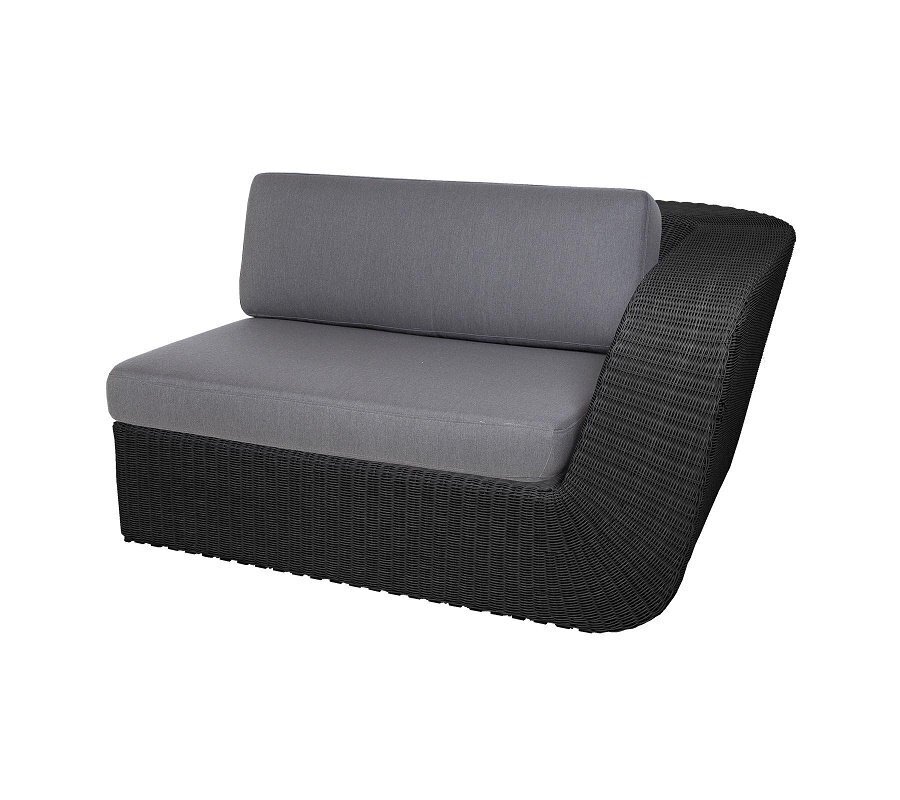 Cane-Line Savannah 2-Sitzer Modulsofa Links (5541) - Black - Grey