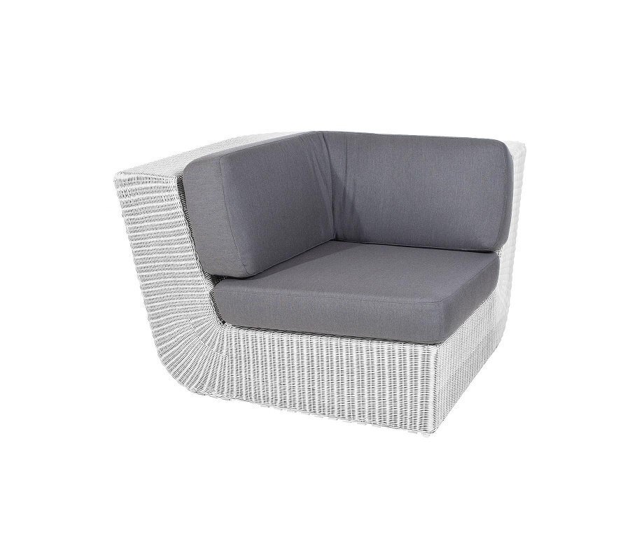 Cane-Line Savannah Eckmodul (5538) - White grey - Grey