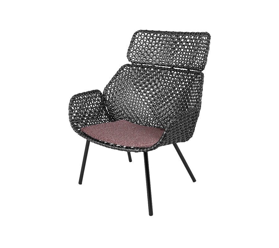 Cane-Line Vibe Highback Chair Weave (54107) - Dark Bordeaux