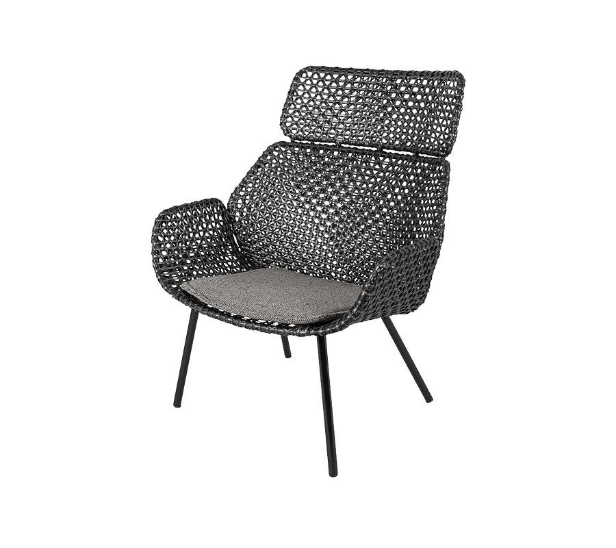 Cane-Line Vibe Highback Chair Weave (54107) - Dark Grey